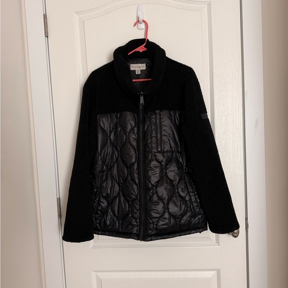 Koolaburra By UGG Mixed Media Fleece Quilted Jacket Black Jacket Fleece Size XL - Picture 9 of 11